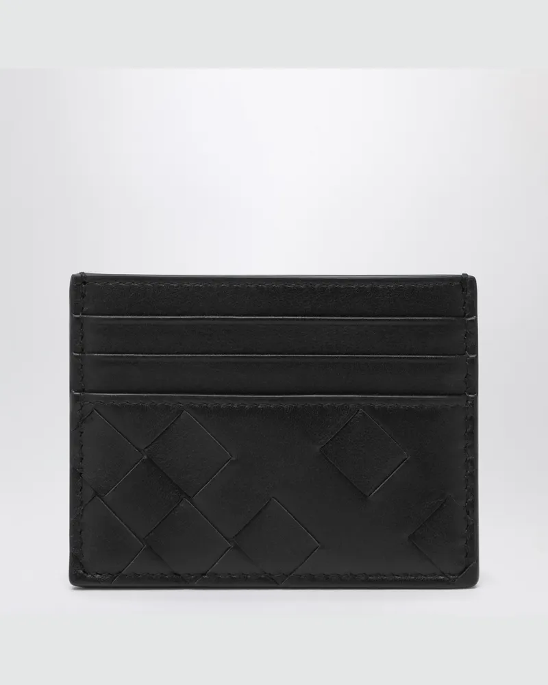 Bottega Veneta Black card holder in Intrecciato Black