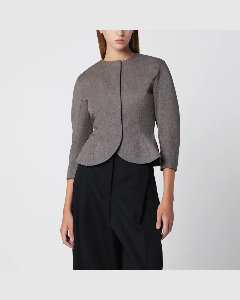 Jacquemus Braune Palmier Jacke aus Wolle Brown