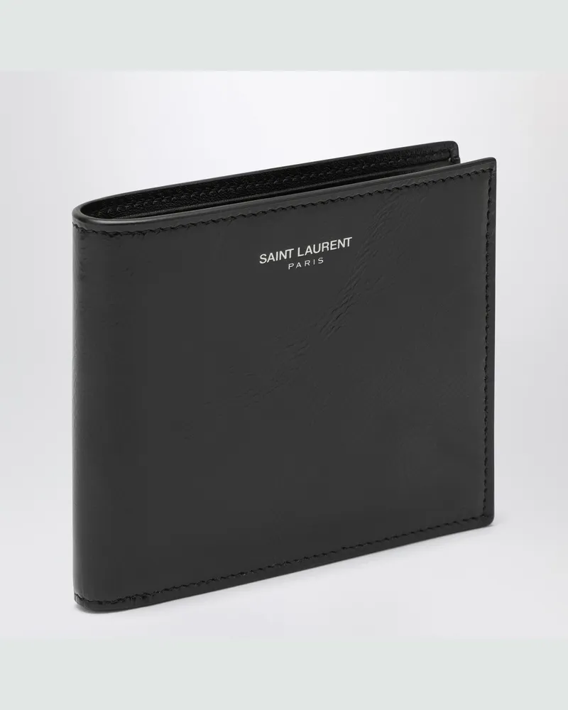 Saint Laurent Schwarzes Bifold-Portemonnaie aus Leder 