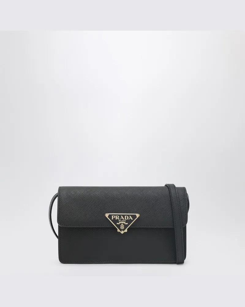 Prada Mini Tasche aus schwarzem Saffiano Schwarz