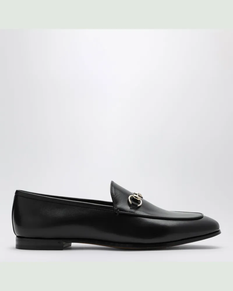 Gucci Jordaan-Slipper aus schwarzem Leder Black