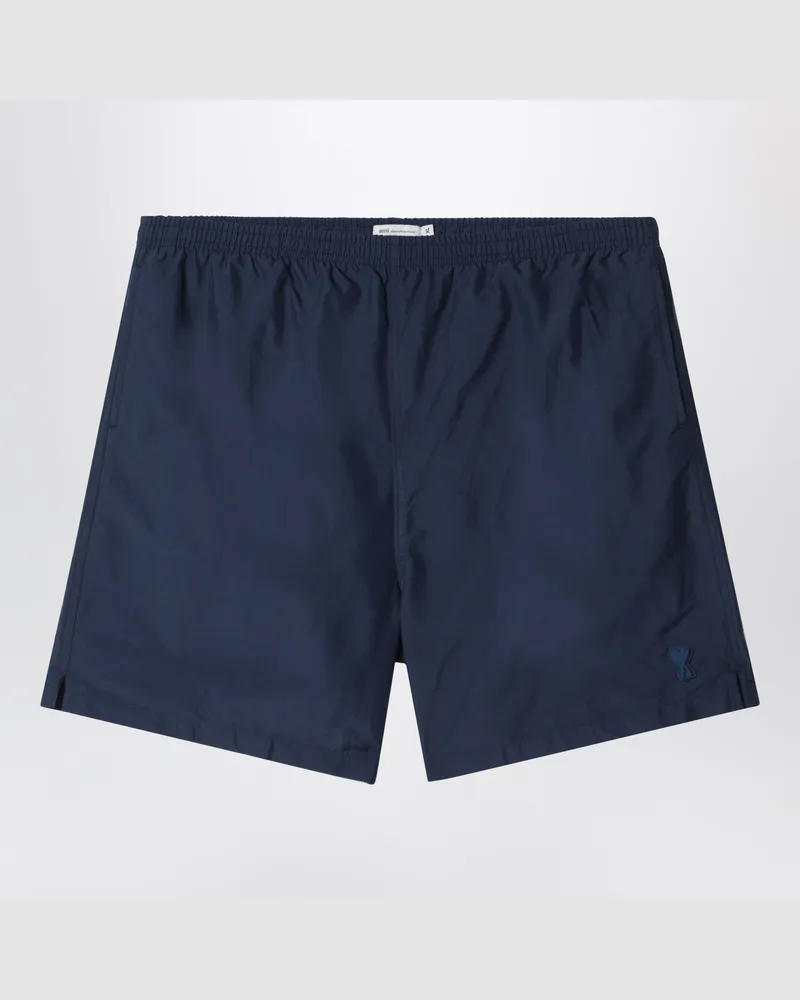 AMI Paris Kurze Badehose mit Netzfutter aus Polyamid in Encre Black