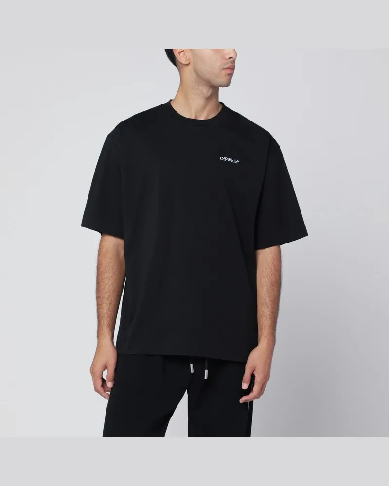 OFF-WHITE Schwarzes Half Arrow Skate Logo T-Shirt Schwarz