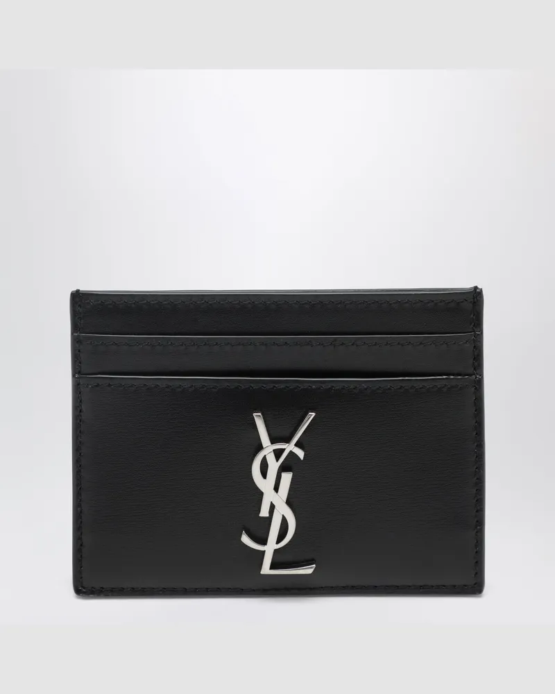 Saint Laurent Monogramm-Kreditkartenhalter schwarz Black