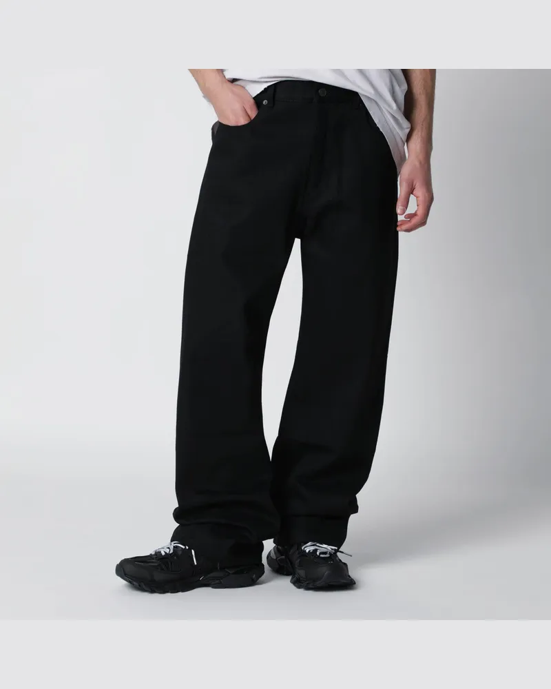 Balenciaga Schwarze Baumwoll-Denimhose Black