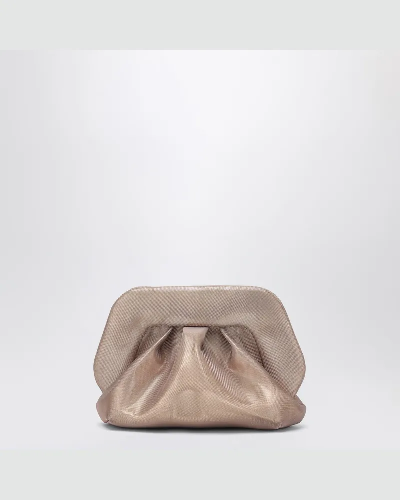 THEMOIRÈ Tia Clutch in Gold Metal