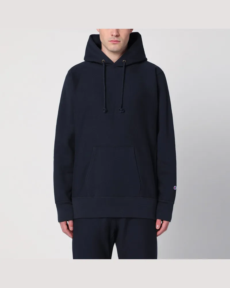 Champion Marineblauer Hoodie aus Baumwolle Blue