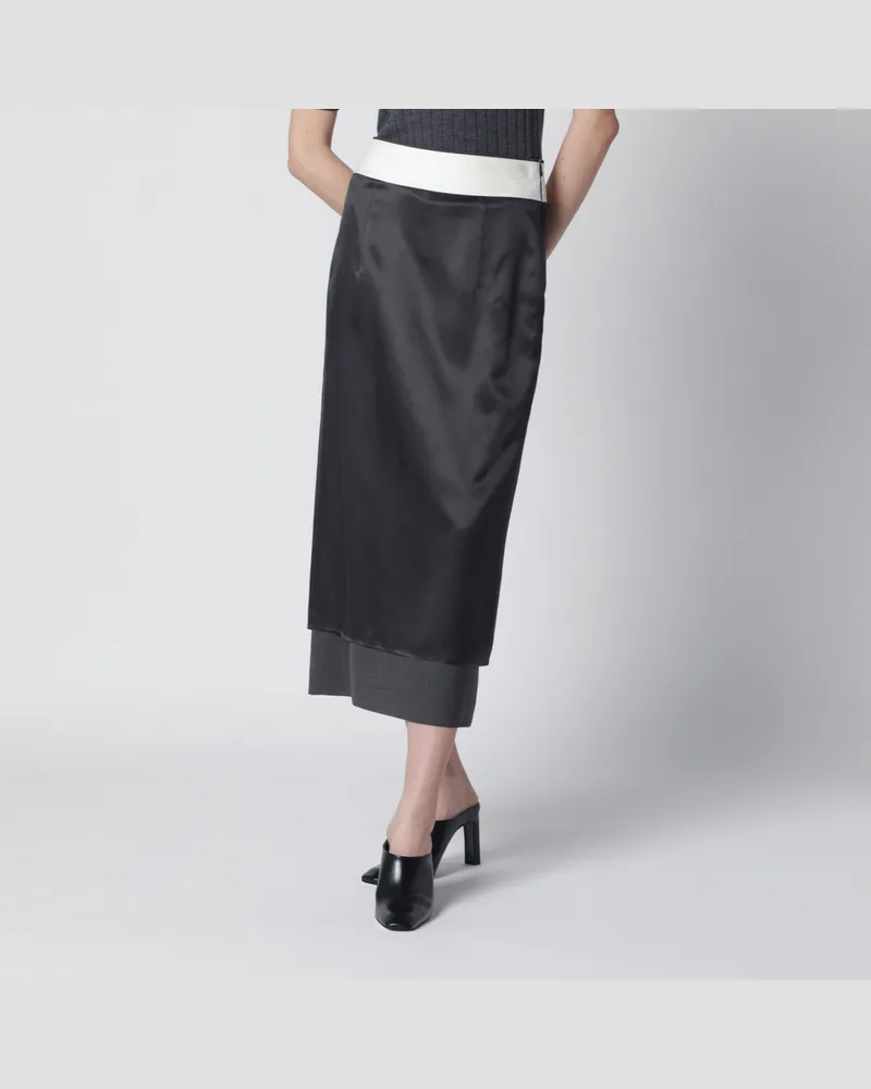 Róhe Dunkelgrauer Inside-out-Midirock Grey