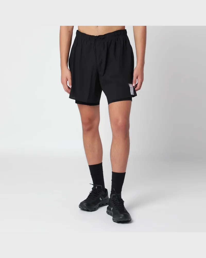 Satisfy Schwarze Rippy Cordura 5" Trail Shorts Black