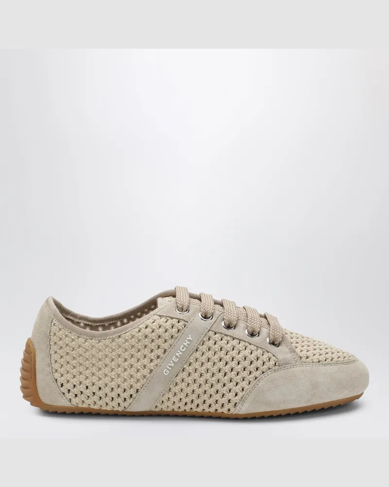 Givenchy Slim Sneakers aus Mesh und Wildleder Beige