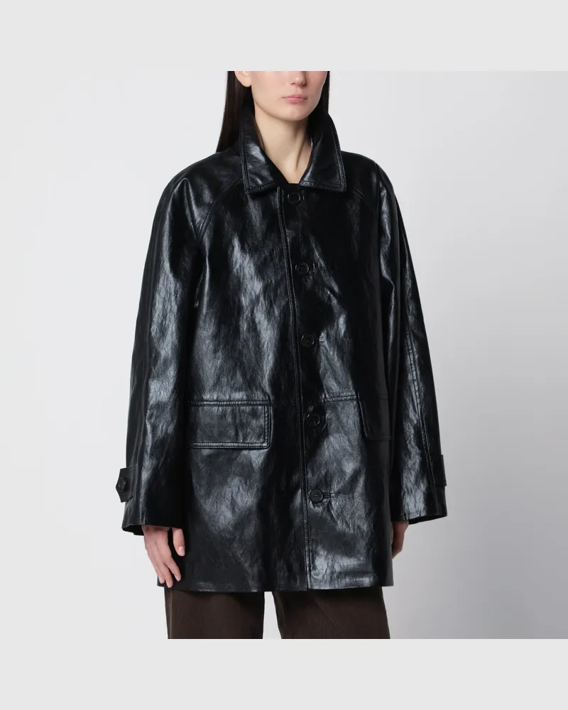 Dunst Lily schwarze Kunstlederjacke Black