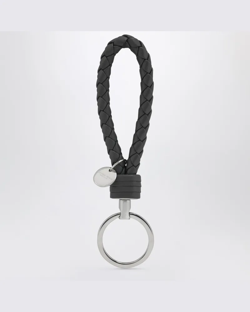 Bottega Veneta Intrecciato Schlüsselanhänger in Grau Grau