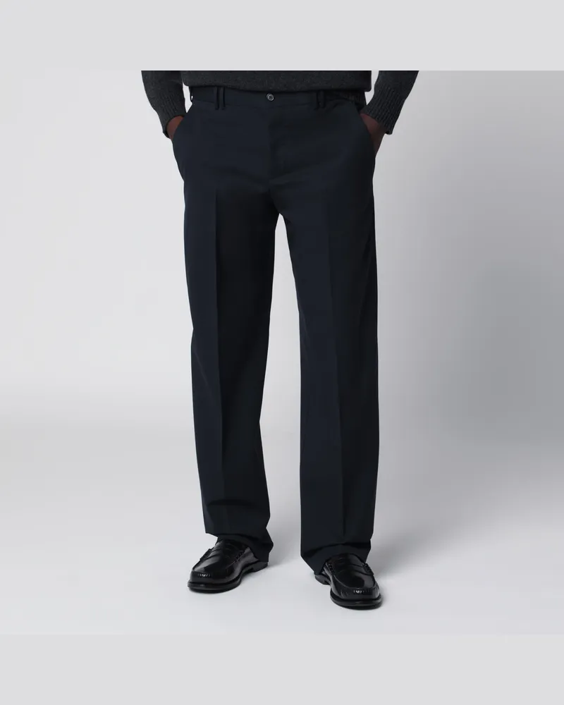 PT TORINO Blaue Hose aus Wollmischung Blue