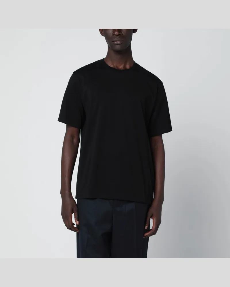 AURALEE Schwarzes Baumwoll-T-Shirt Schwarz