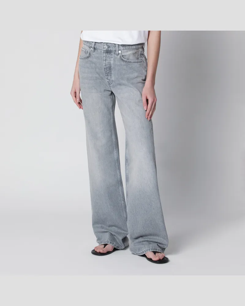 Anine Bing Hugh Jeans mit hoher Taille aus Denim in Hellgrau Grey