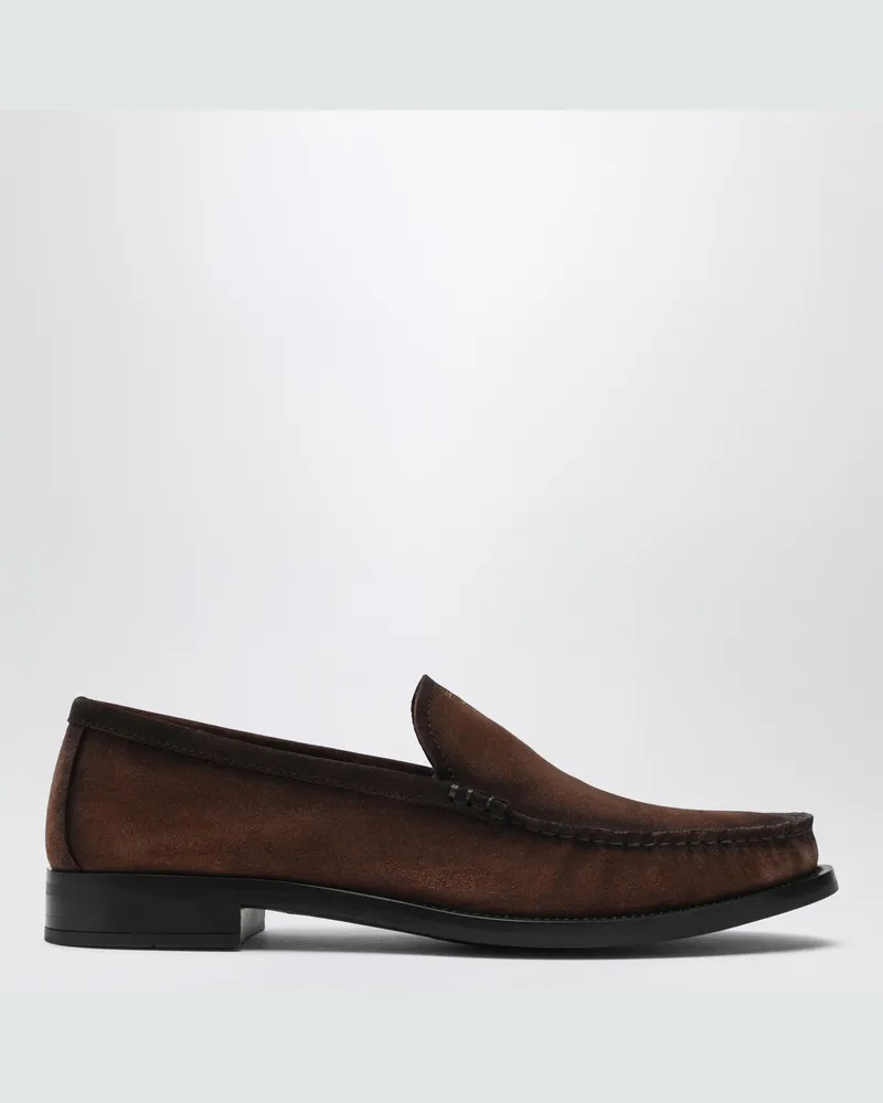 Prada Braune Loafer aus Wildleder Brown