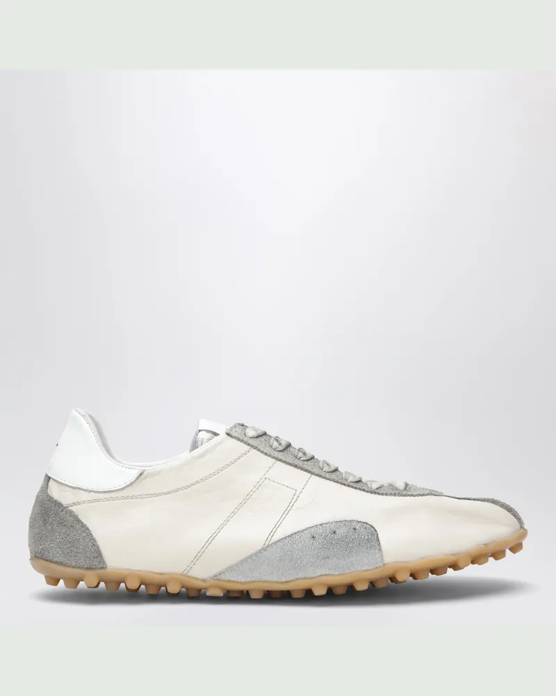 Maison Margiela Sprinters Sneaker Aus Cremefarbenem Leder Und Vintage-Wildleder White