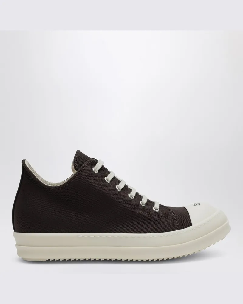 DRKSHDW by Rick Owens Staubgraue Low-Top-Sneakers "So Cunt Braun