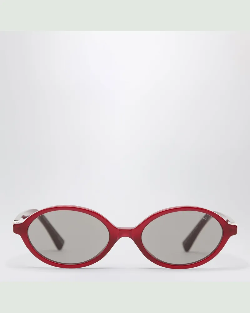 Miu Miu Miu Regard ovale Sonnenbrille in Bordeaux Burgundy