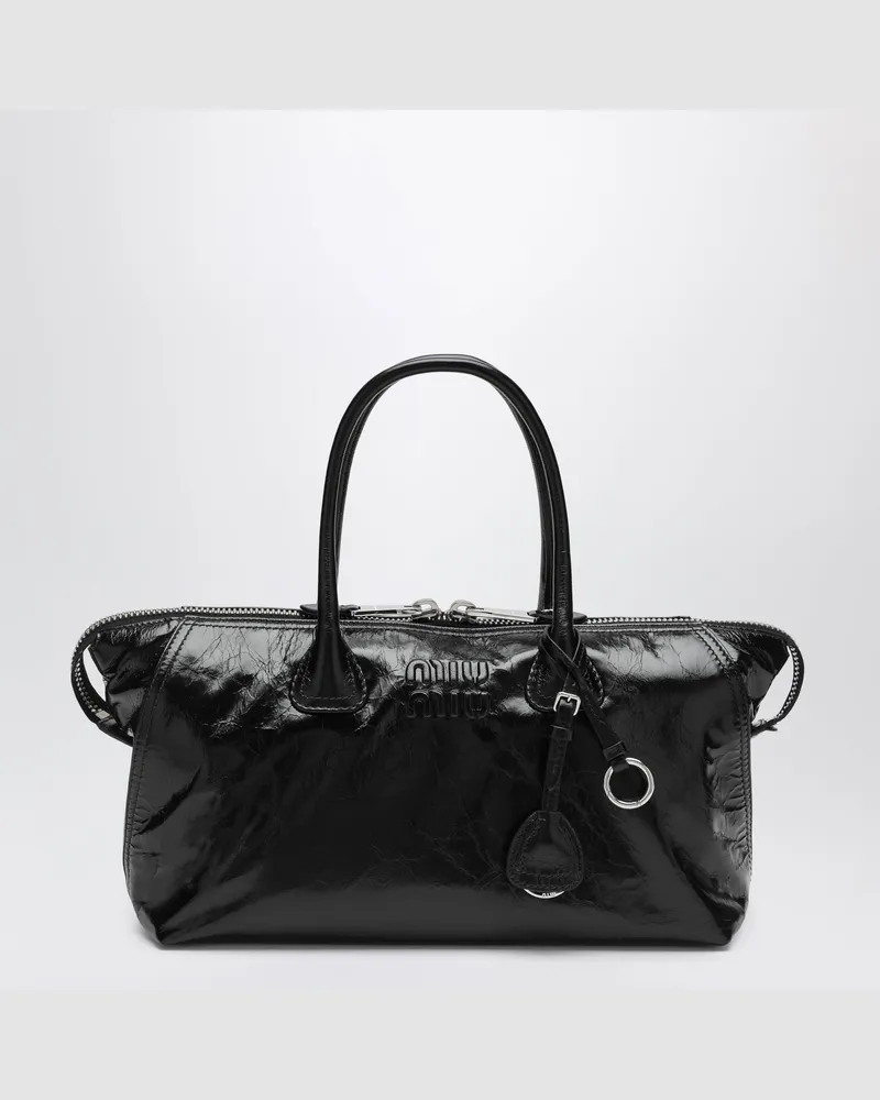 Miu Miu Handtasche aus schwarzem Glattleder Black