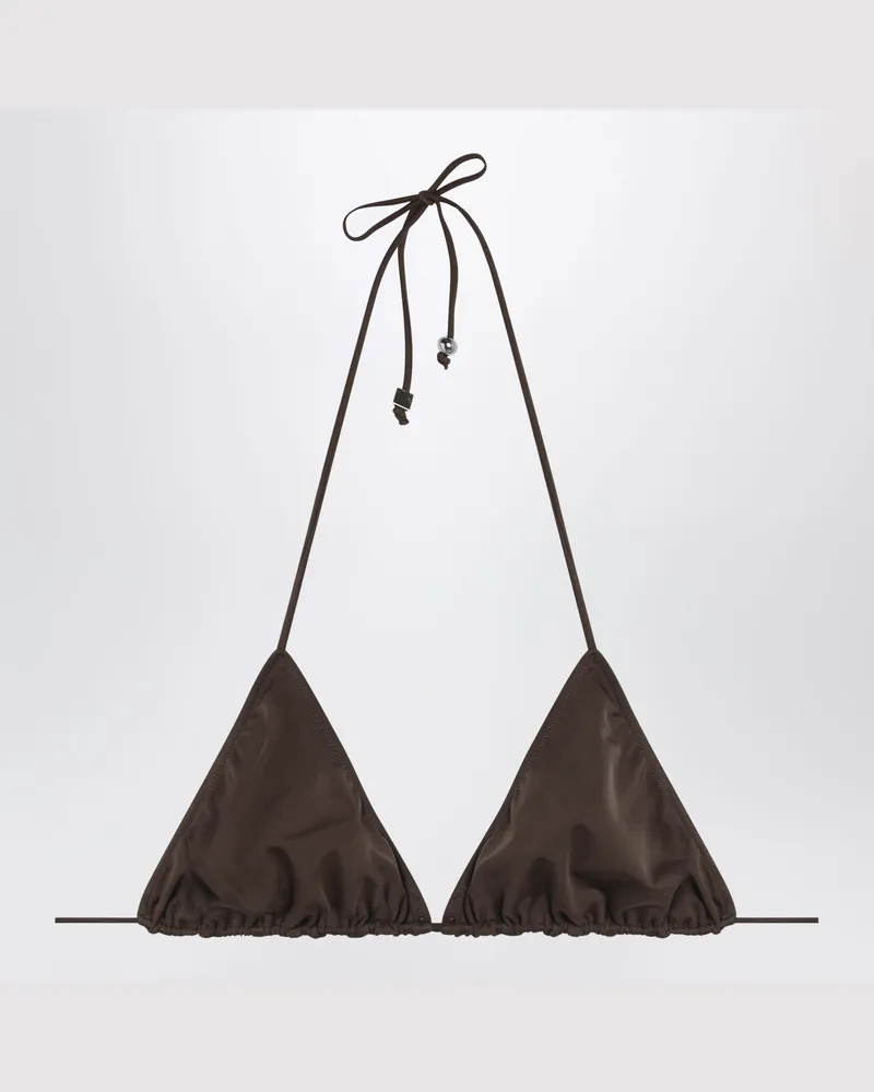 Jacquemus Triangle-Bikini-Top in Braun Brown