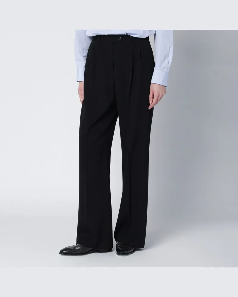 The Row Schwarze Wollhose Schwarz