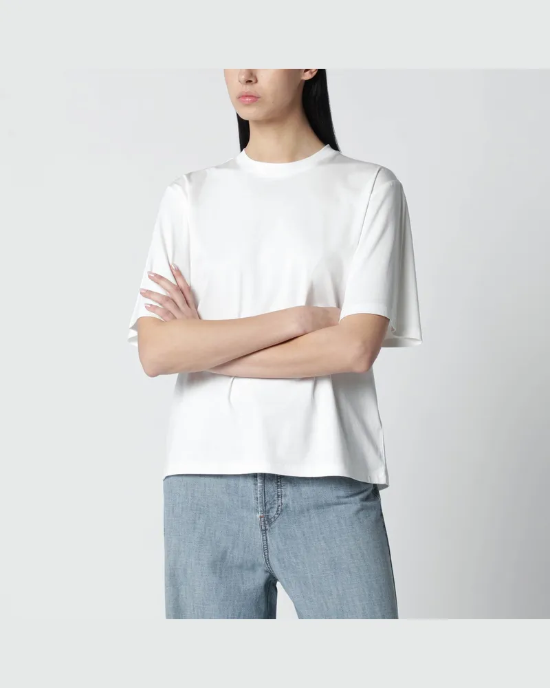 Róhe Weißes Oversize-T-Shirt aus Baumwolle und Seide White