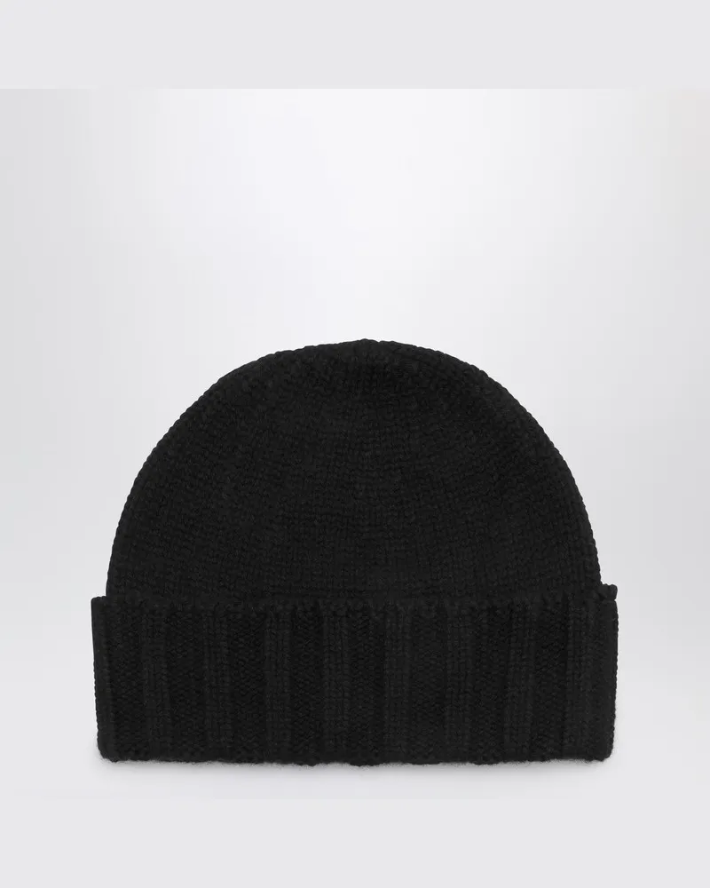 Drumohr  Schwarze Kaschmir-Mütze Schwarz