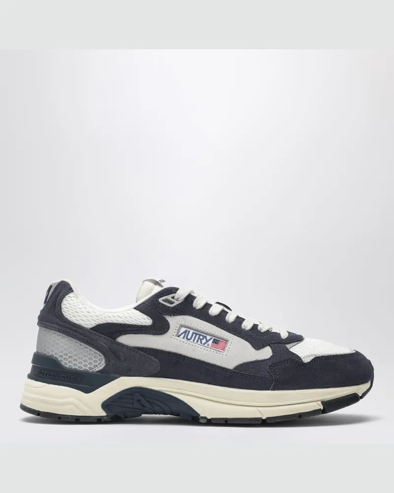 AUTRY Hyperway Sneaker aus blau-silbernem Mesh und Veloursleder Blue