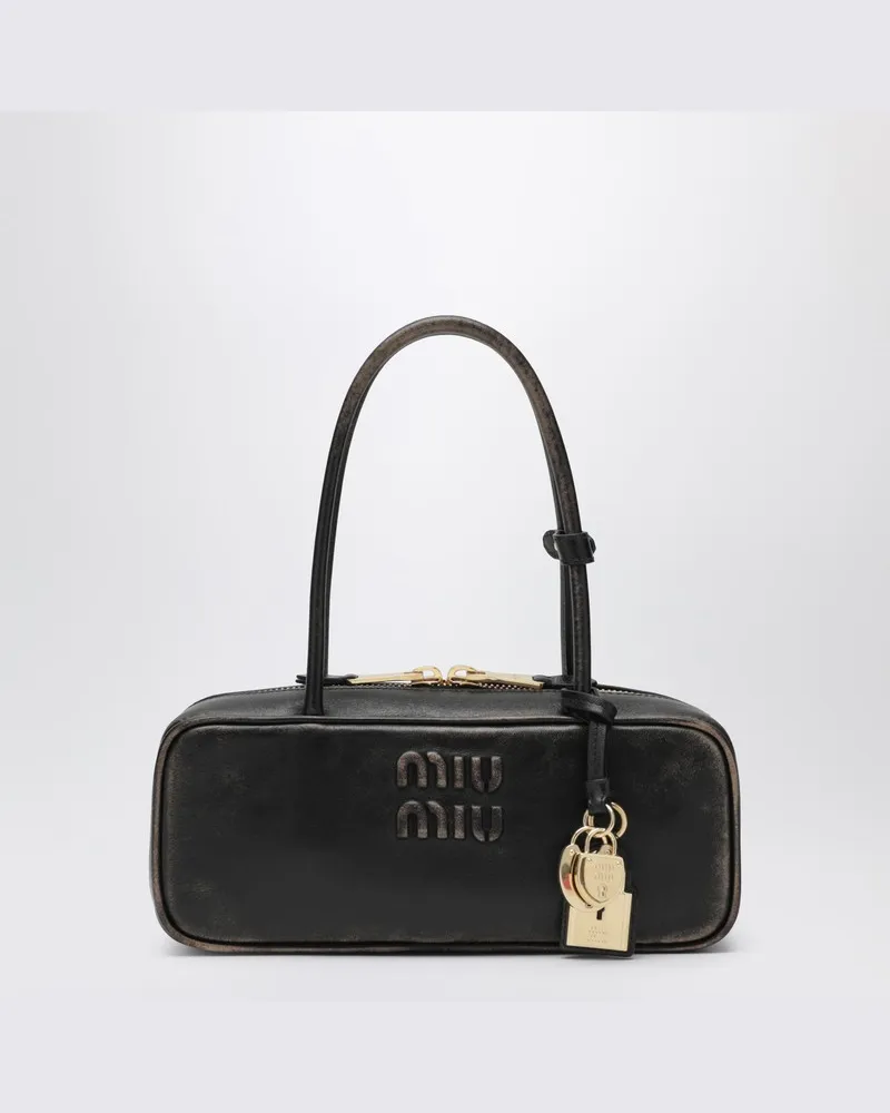 Miu Miu Kleiner Beau Tasche in Vintage-Kaffeeoptik Braun