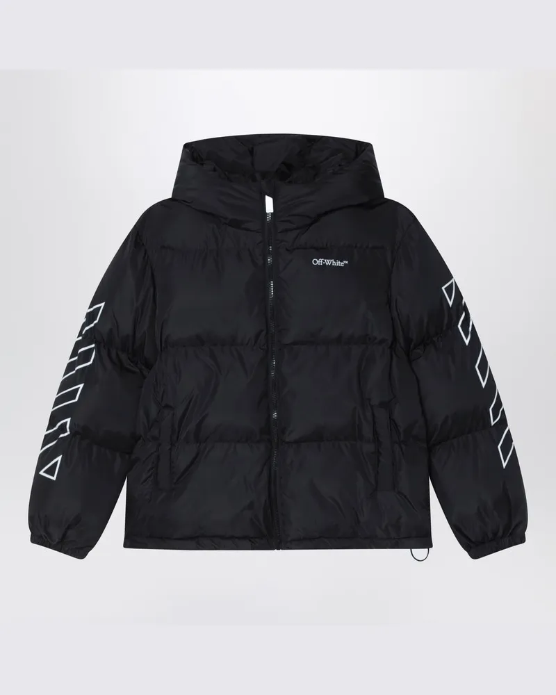 OFF-WHITE Schwarze Steppjacke mit Reißverschluss Schwarz