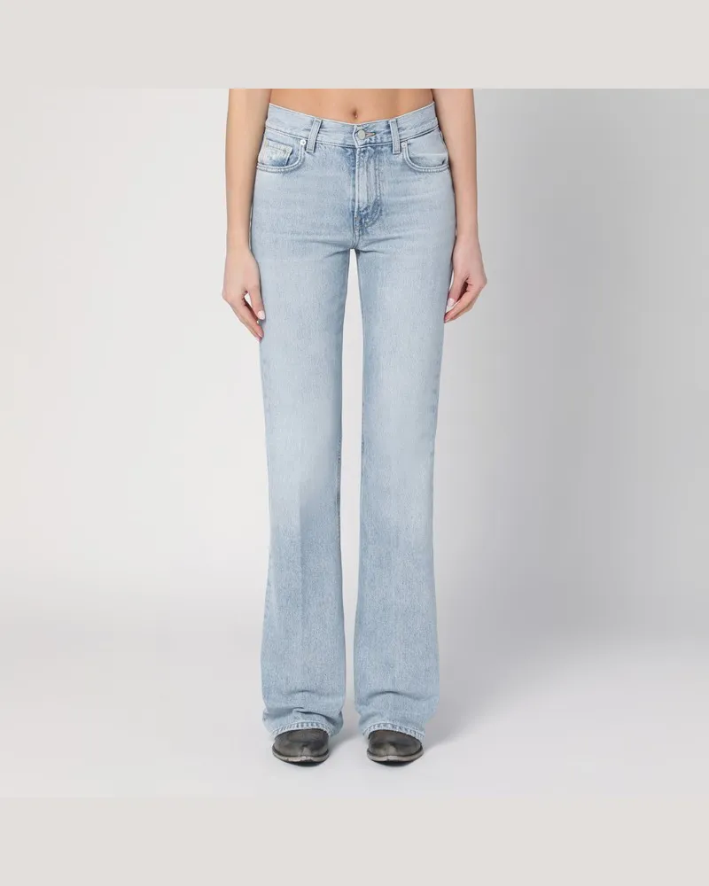 Haikure Hellblaue ausgewaschene Jeans Flora Blau