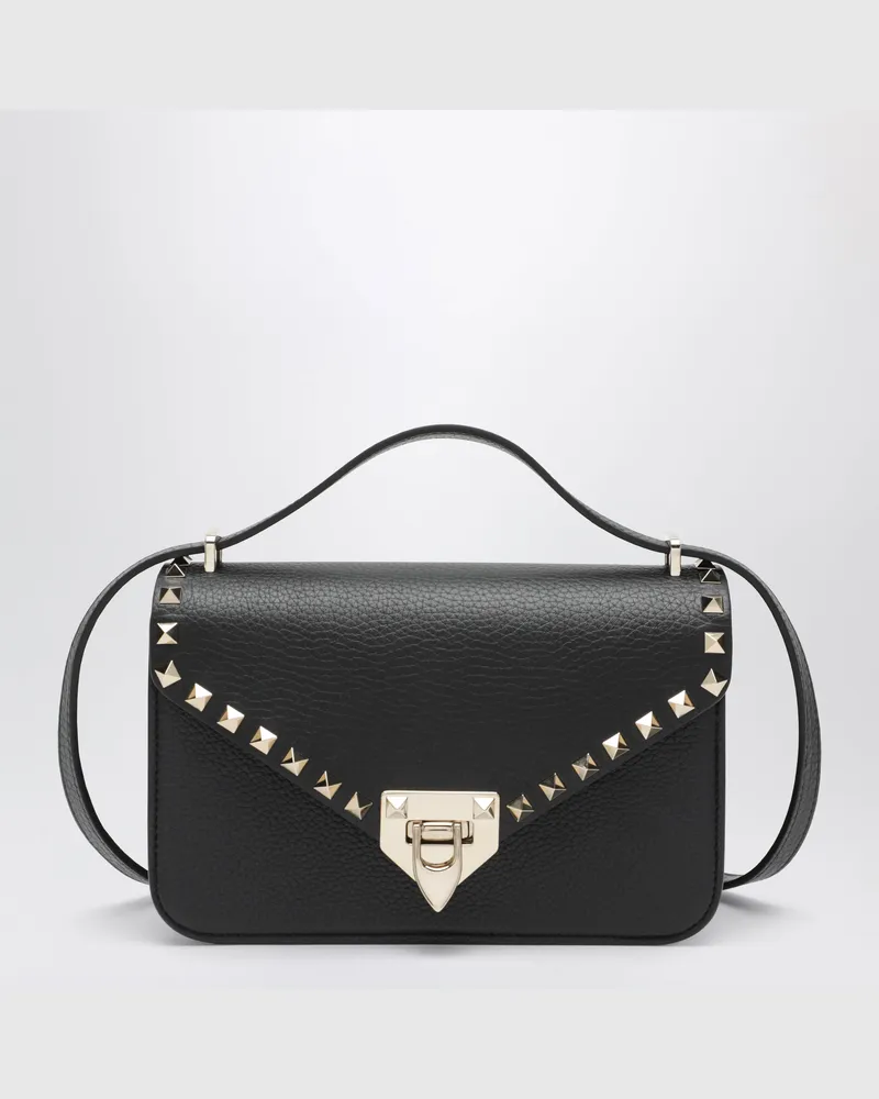 Valentino Garavani Rockstud Umhängetasche aus Kalbsleder Black
