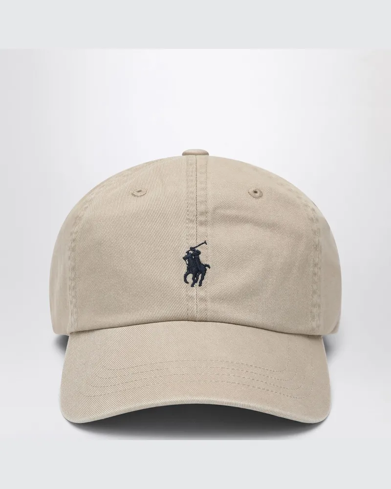 Ralph Lauren Beigefarbene Baseballkappe mit Logo 