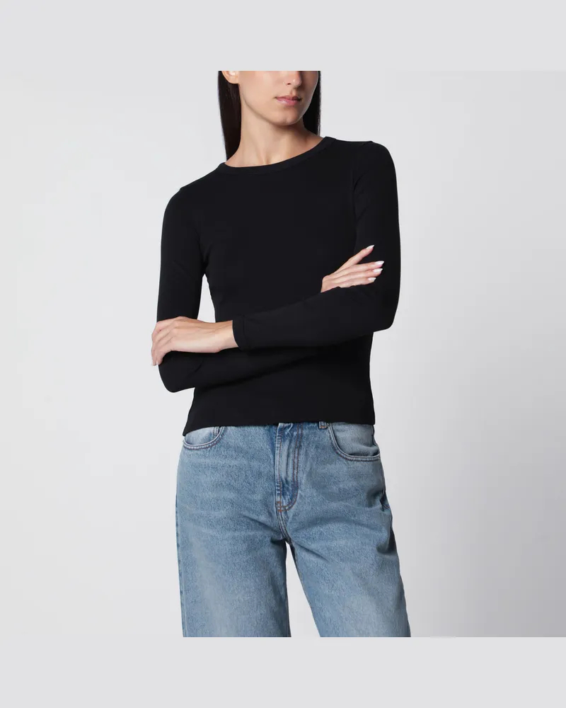 Flore Flore Schwarzes Max Langarmshirt aus Bio-Baumwolle Black