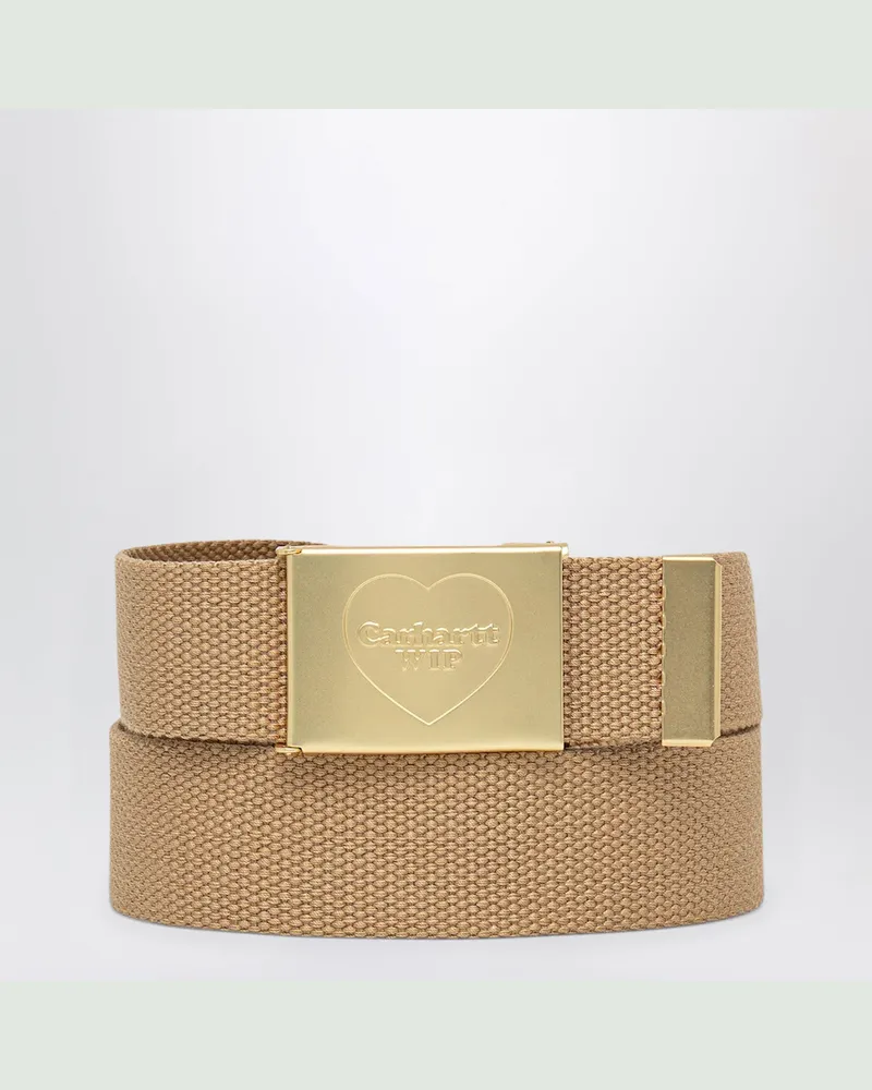 Carhartt WIP Heart Clip Gürtel Dusty Brown Beige