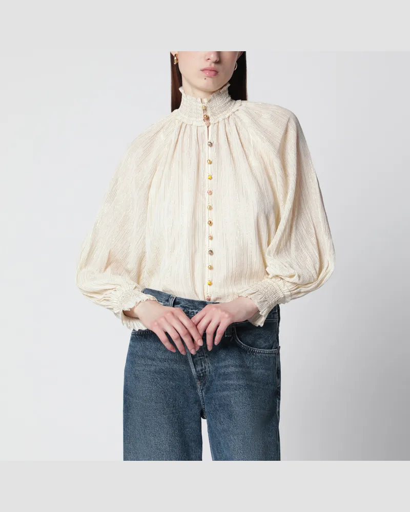 Zimmermann Aster Bluse in Cremefarben Beige