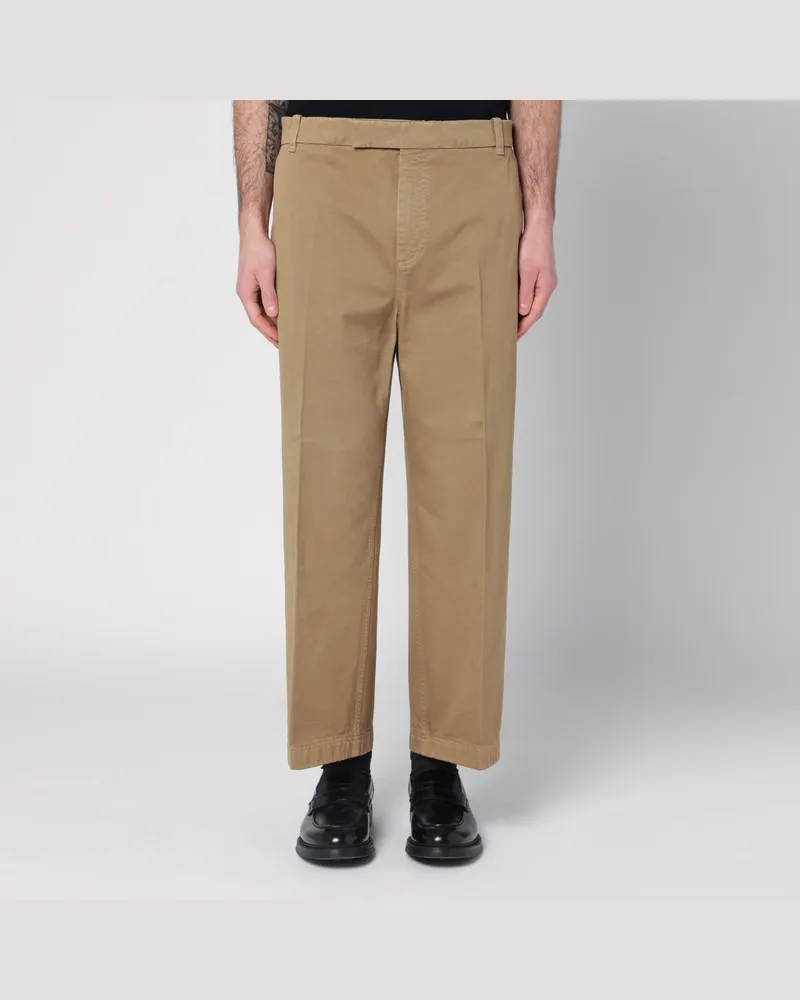 Thom Browne Kaki-farbene Hose aus Baumwolle Grün