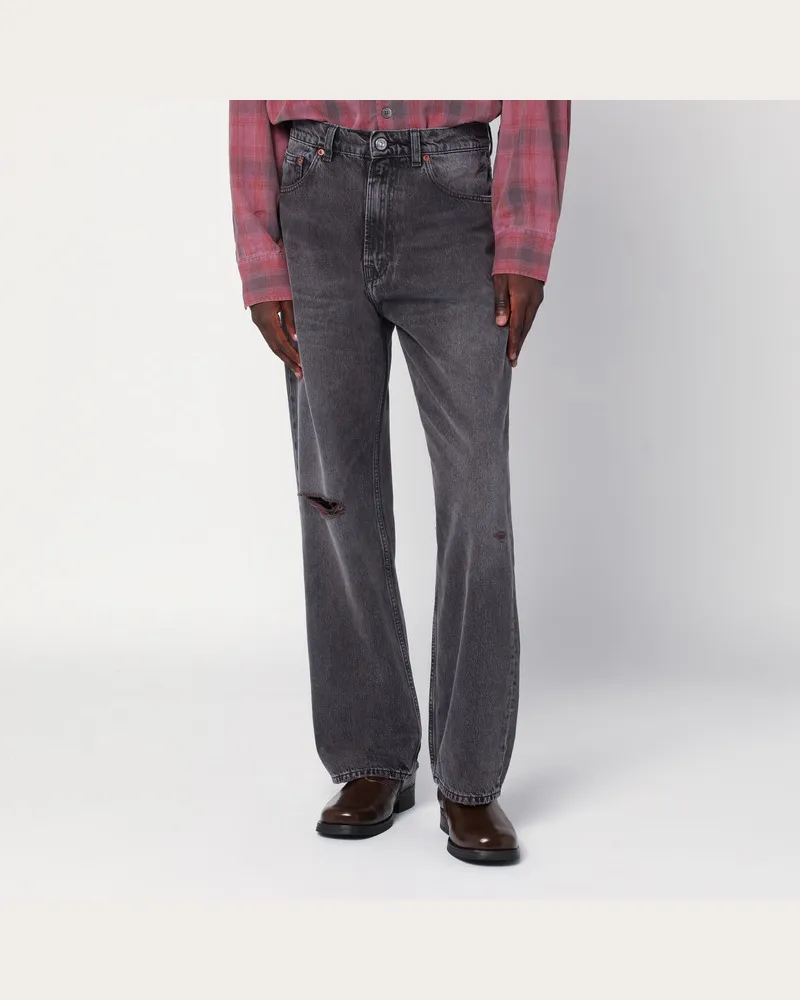 Our Legacy Jeans mit Washed-Effekt und Rissen Braun