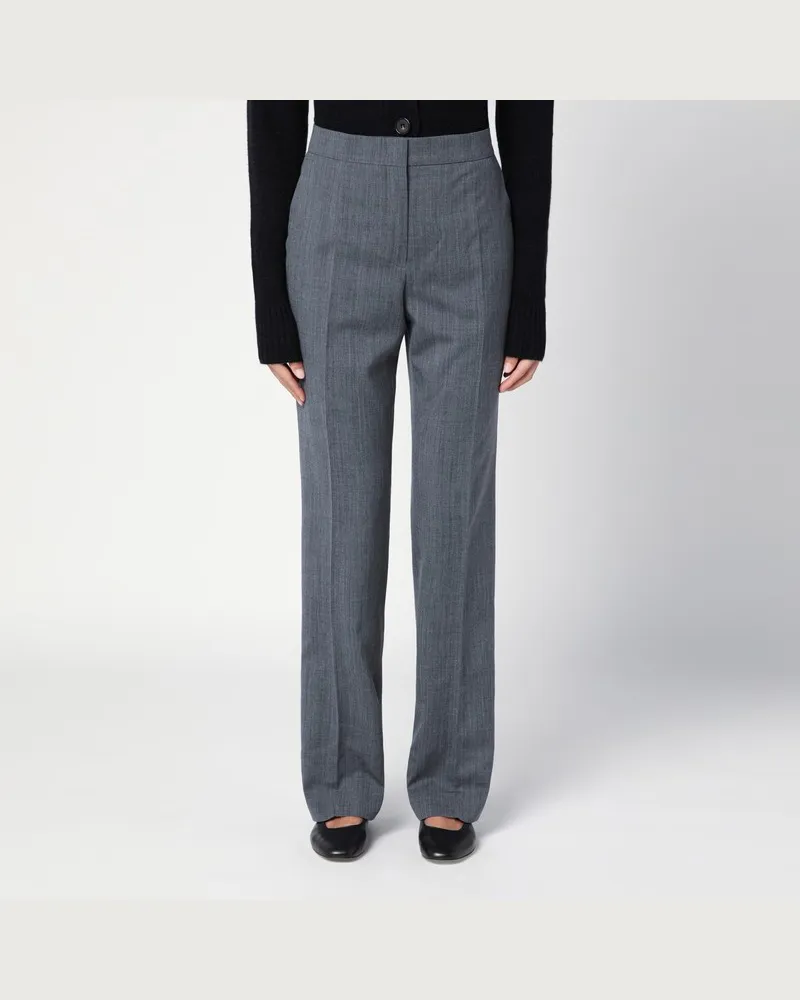 Jil Sander Graue Hose aus Wolle Grau