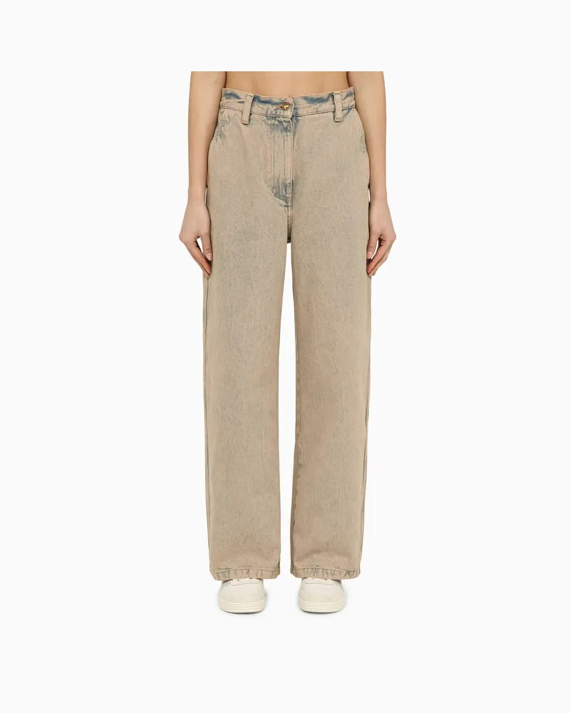 Palm Angels Weite rosafarbene Jeans aus Denim Rosa