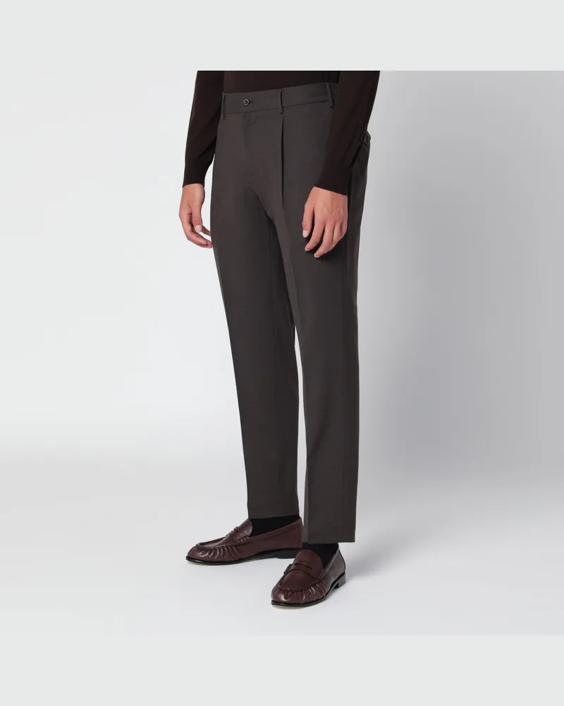Biagio Santaniello Braune Hose aus Wollmischung Brown