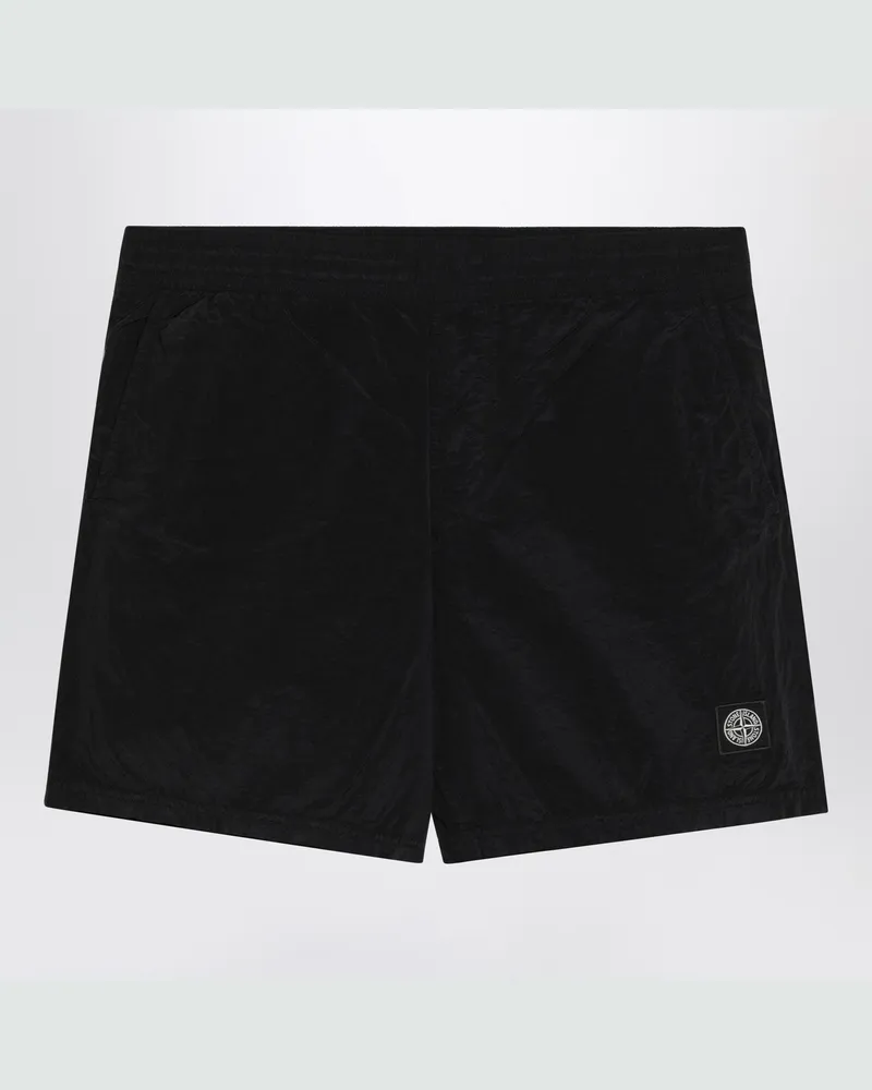 Stone Island Schwarze Badehose aus Nylon Black