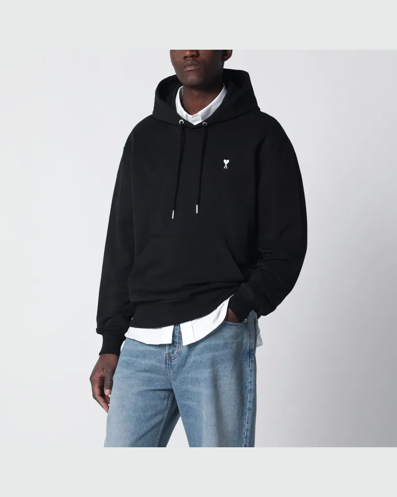 AMI Paris Schwarzer Ami De Coeur Hoodie Black