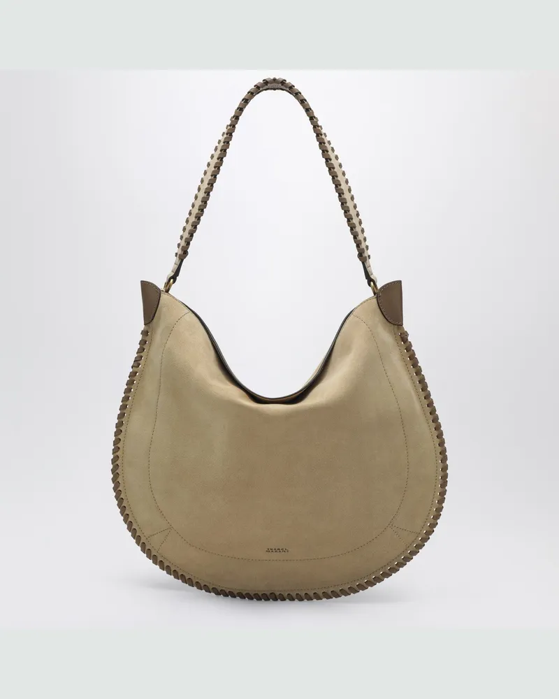 Isabel Marant Oskan Soft Hobo-Tasche aus sandfarbenem Wildleder 