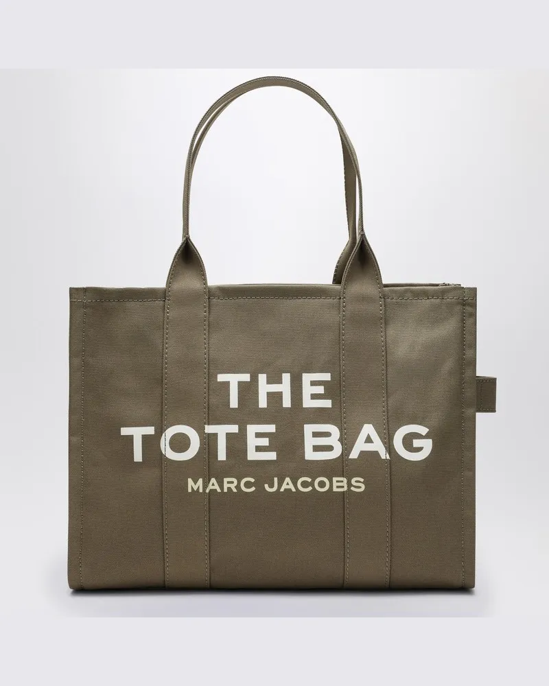 Marc Jacobs Dunkelgrüne Tote-Bag Large aus Canvas Grün
