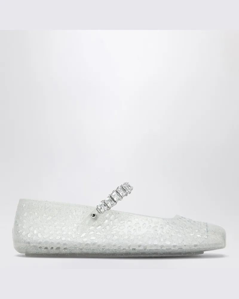 Jimmy Choo The Jelly Ballerinas transparent mit Kristallen Transparant