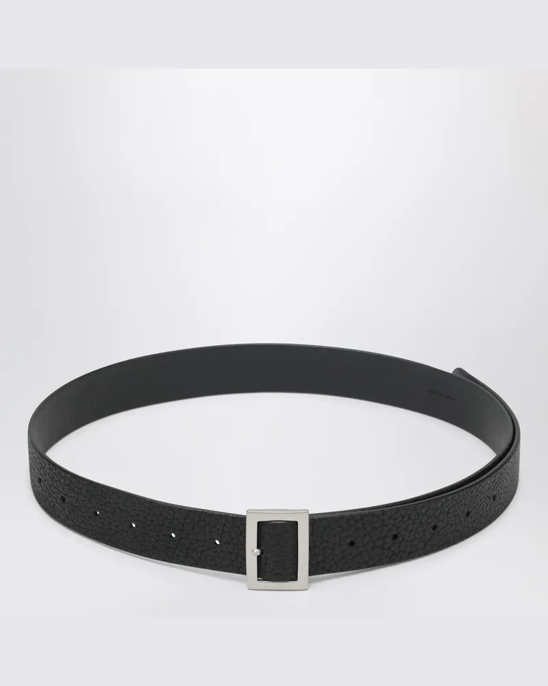 Rick Owens Schwarzer geprägter Ledergürtel Schwarz