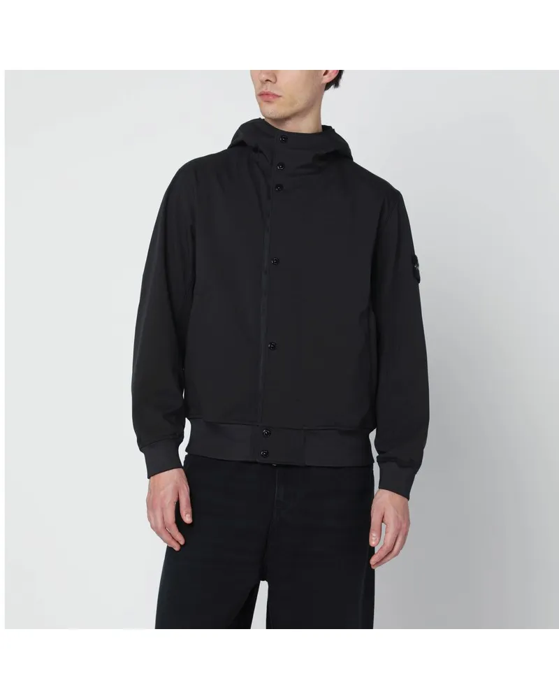Stone Island Schwarze Light Soft Shell-R Jacke Schwarz