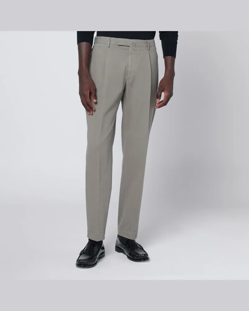 Biagio Santaniello Graue Hose aus Baumwolle und Kaschmir Braun